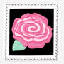 Hand Iced Rose June Birth Flower Letterbox Biscuit, thumbnail 1 of 5