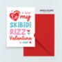 Skibidi Rizz Valentines Card For Kids, thumbnail 3 of 5