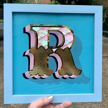 Gold Typography Wall Art 'Circus Letter R', 7 of 8