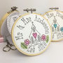 Personalised Embroidered Mr And Mrs Wedding Card, thumbnail 4 of 6