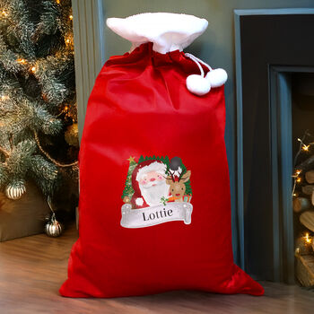 Personalised Santa And Rudolph Sack, 3 of 3