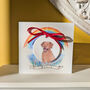 Personalised Rainbow Pet Sympathy Card With Ceramic Portrait Keepsake, thumbnail 1 of 4