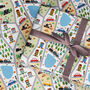 Car Map Wrapping Paper Roll Or Folded, thumbnail 1 of 3