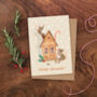 Gingerbread Mouse Illustrated Christmas Card, thumbnail 1 of 3