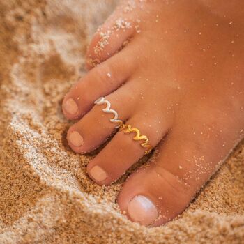 Crashing Wave Toe Ring, 2 of 4