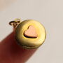 Tiny Round Personalised Locket With Heart, thumbnail 11 of 11