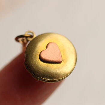 Tiny Round Personalised Locket With Heart, 11 of 11