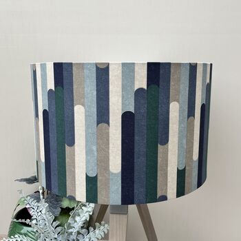 Seattle Blue Retro Style Drum Lampshades, 6 of 8