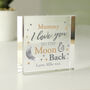 To The Moon And Back Personalised Crystal Token, thumbnail 3 of 6