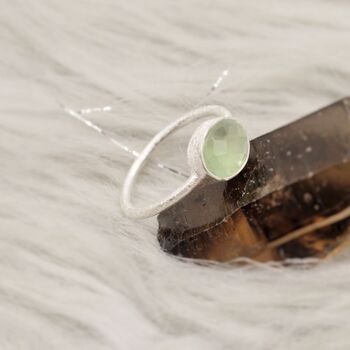 Prehnite Sterling Silver Ring, 6 of 11