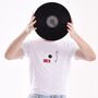 Turn White Organic Record Player T Shirt, thumbnail 3 of 6