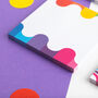 Rainbow Wave Patterned Sticky Notes Pad, thumbnail 6 of 6