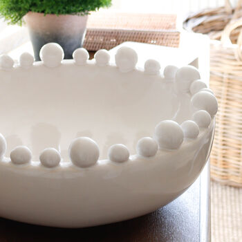 Large Decorative White Bowl, 2 of 3