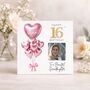 Personalised Granddaughter Pink Balloon Photo Birthday Card, thumbnail 1 of 4