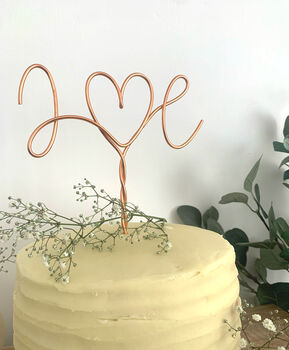 Couples Initials Wedding Cake Topper, 2 of 3