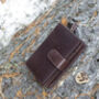 Women's Luxury Brown Leather Tab Trifold Purse Rfid Protected Personsalised, thumbnail 5 of 7