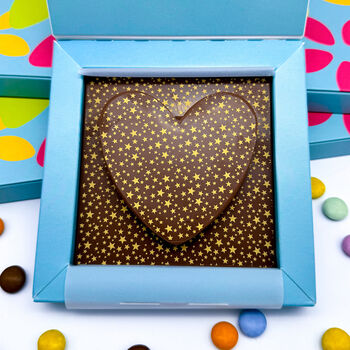 Solid Milk Chocolate Heart With Stars Gift Box, 2 of 7