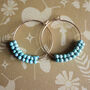 Faceted Turquoise Hoop Earrings, thumbnail 3 of 6
