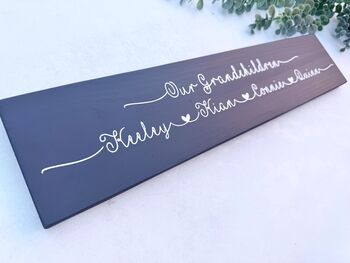 Our Grandchildren Personalised Wooden Wall Sign, 2 of 2