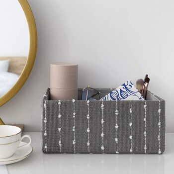Pack Of Three Dot Pattern Paper Rope Boxes Organizer, 4 of 4