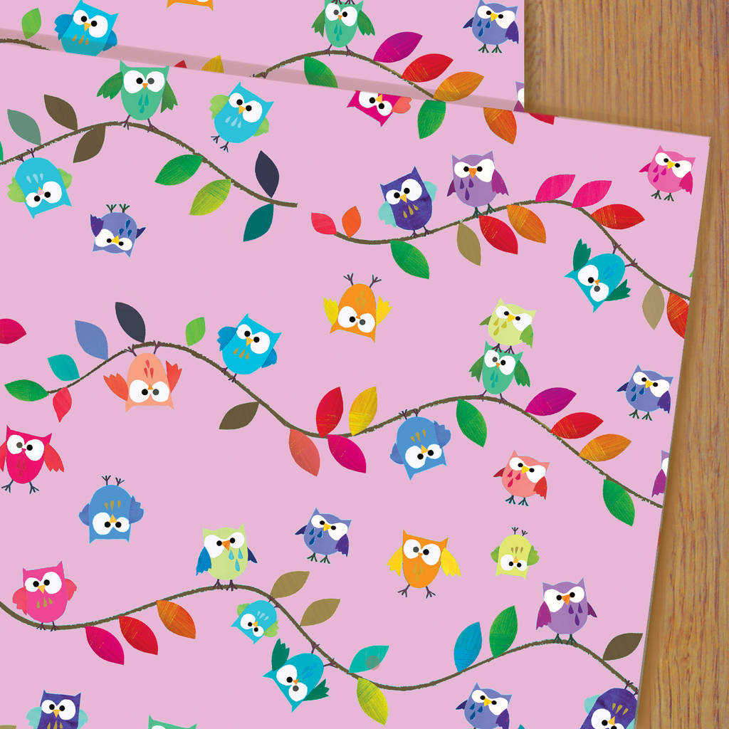 owl wrapping paper