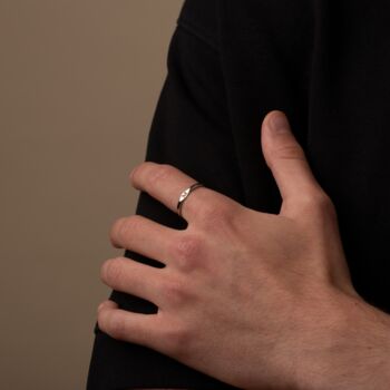 Initial Band Ring, Silver, Gold, Rose Gold, 3 of 12