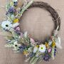 Colourful Spring Dried Flower Wreath, thumbnail 6 of 6