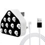 Skull Charger And Cable Sticker, thumbnail 9 of 10