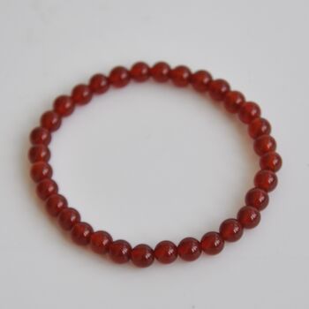 Men's Carnelian Crystal Bead Bracelet Gift For Him, 3 of 5