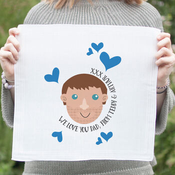 Personalised Handkerchief Pair Gift For Dad, 2 of 7