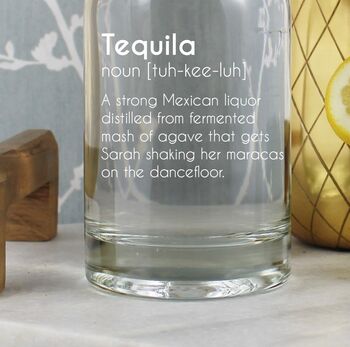 Funny Personalised Tequila Definition Bottle 700ml, 2 of 5