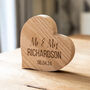 Personalised Oak Heart Wedding Or Anniversary Gift, thumbnail 1 of 5