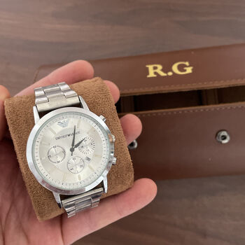 Personalised Luxury Foiled Watch Holder Case For Him, 8 of 9