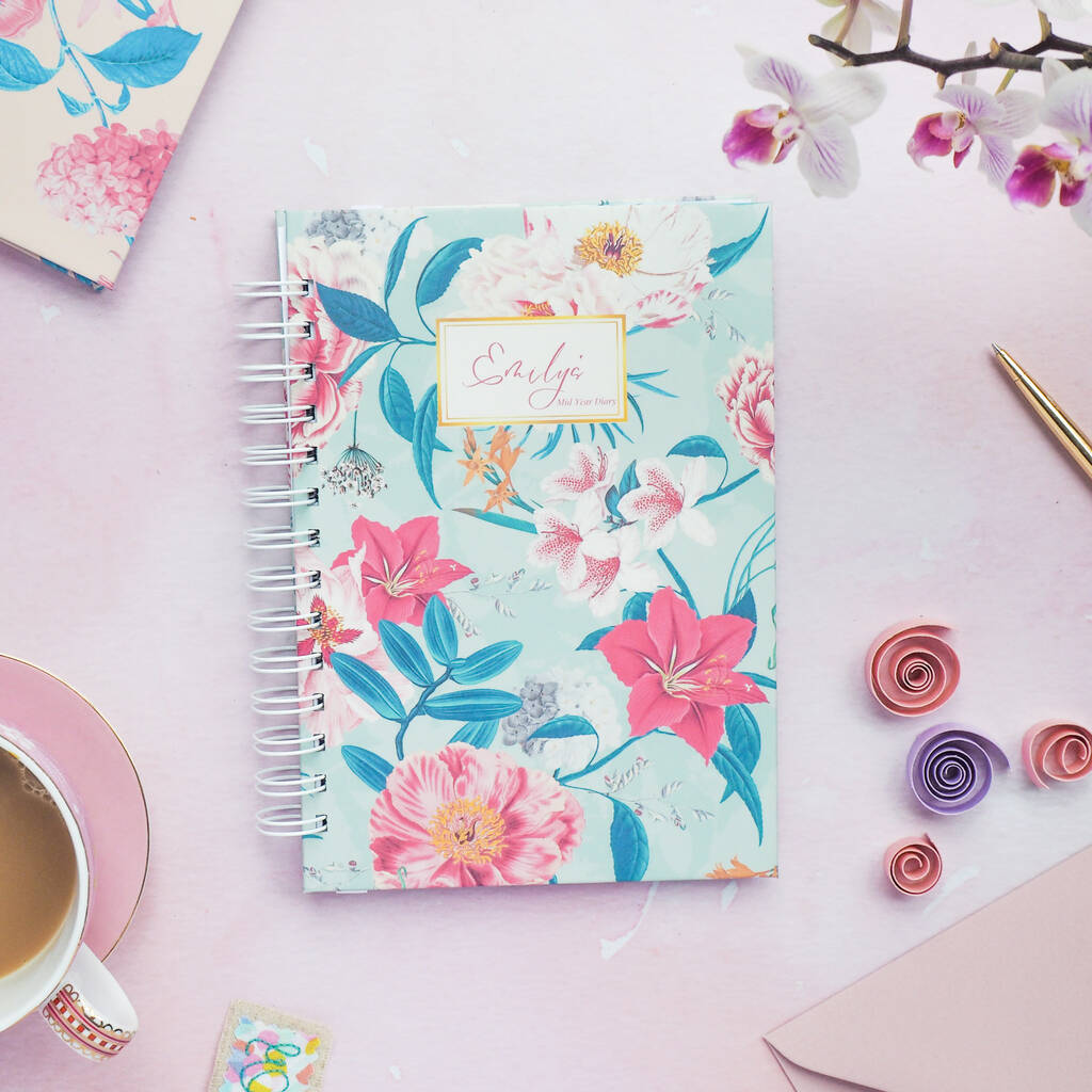 Personalised | Mid Year 23 24 Diary | Floral Delight By Creative ...