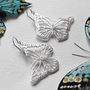 Sterling Silver Monarch Butterfly Dangly Earrings, thumbnail 1 of 5