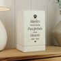 Personalised Pet Pawprints Small Wooden Urn, thumbnail 1 of 3