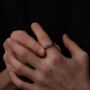Rectangle Onyx Stone Ring, Engraved Rings, thumbnail 1 of 10