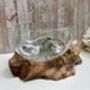 Large Driftwood Molten Glass Bowl Fruit Nuts Food Bowl Handmade Decor 24 28cm, thumbnail 6 of 9
