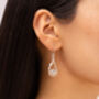 Cabochon Moonstone Dangle Earrings, thumbnail 3 of 4