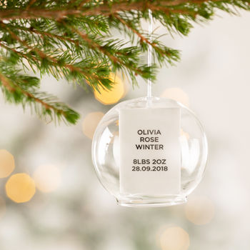 Personalised Baby Photo Glass Dome Bauble, 6 of 6