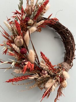 Autumn Dried Flower Wreath, 6 of 7