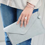 Personalised Autumn Colours Suede Envelope Clutch Bag, thumbnail 3 of 8