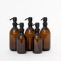 Refillable Amber Glass Soap Dispenser 300ml, thumbnail 4 of 5