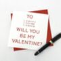 Funny Letterpress Valentines Card, thumbnail 1 of 2