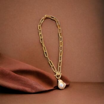 'Mahal' Love Baroque Pearl Pendant Necklace, 2 of 7