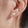 Very Tiny Otter Stud Earrings In Sterling Silver, thumbnail 5 of 11