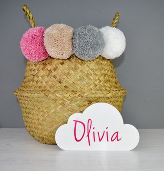 Personalised White Cloud And Colour Name Sign, 3 of 6