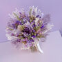 Purple And Green Dried Flower Bouquet, thumbnail 3 of 8