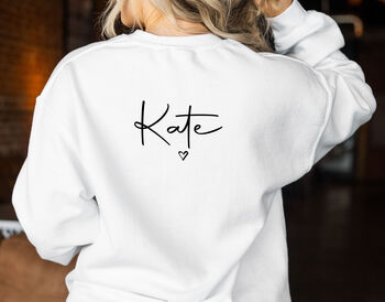Personalised Bride Sweatshirt, Name On Back, 3 of 7