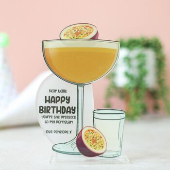 Personalised Cocktail Card, Pornstar Martini, 2 of 7